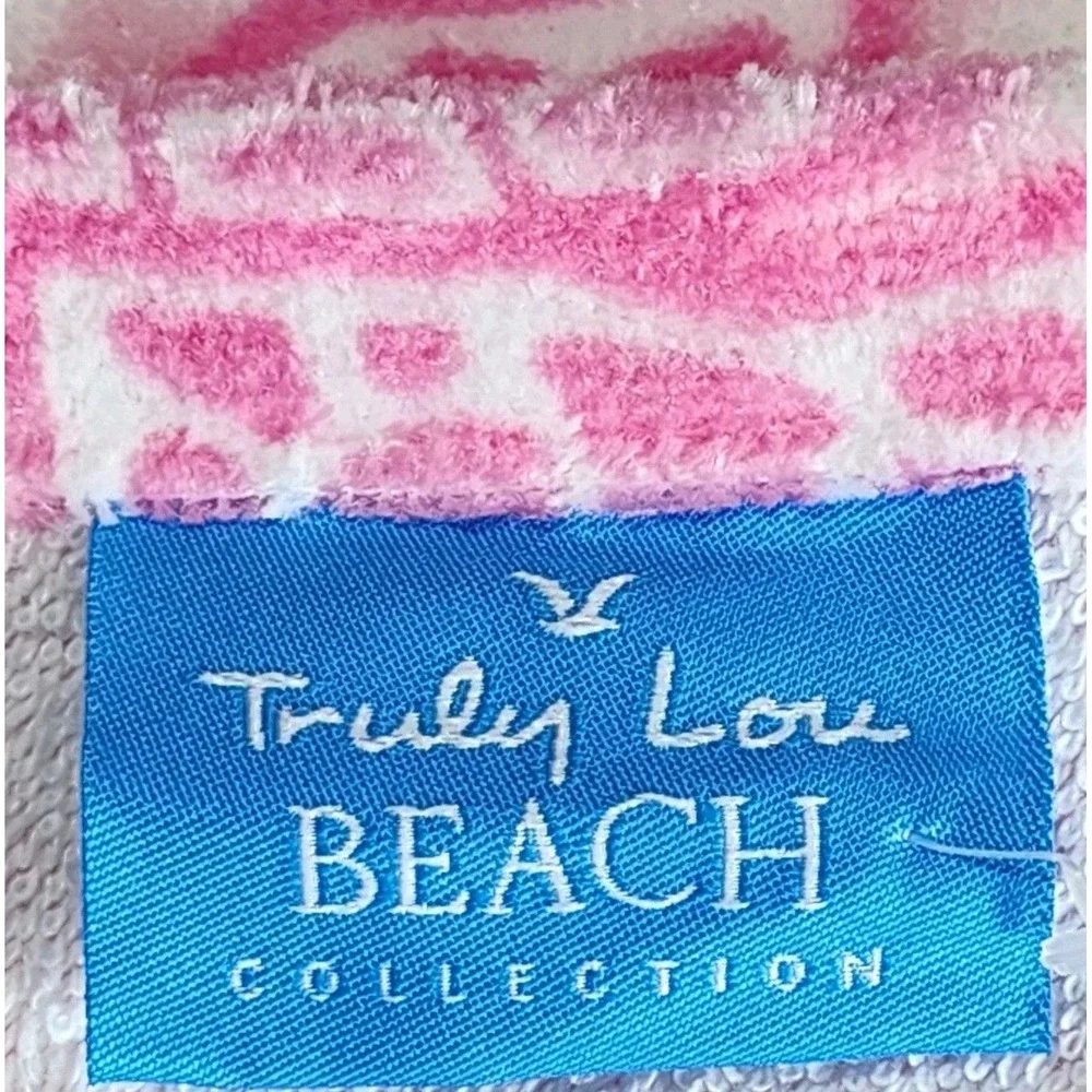 Truly Lou Collection Oversize Cotton Spa Pool Beach Towel Turtle Pink 36x72in